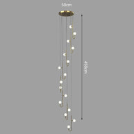 Hooked Globes Staircase Chandelier – Modern Pendant for Stairwells-MinimalisticDecor.com