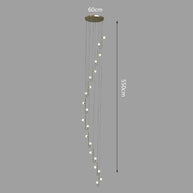 Hooked Globes Staircase Chandelier – Modern Pendant for Stairwells-MinimalisticDecor.com