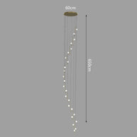 Hooked Globes Staircase Chandelier – Modern Pendant for Stairwells-MinimalisticDecor.com