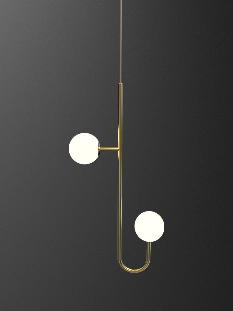Hooked Globes Staircase Chandelier – Modern Pendant for Stairwells-MinimalisticDecor.com