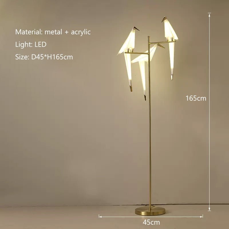 Humming Bird LED Floor Lamp – Graceful Illumination Meets Modern Design-MinimalisticDecor.com