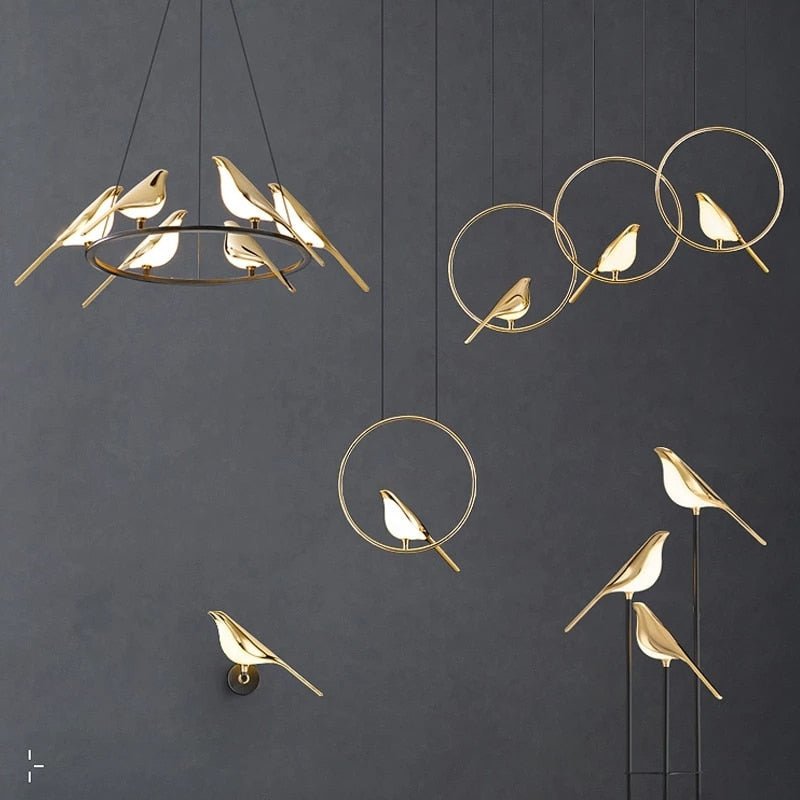 Humming Bird Shaped Acrylic Chandelier – Graceful Lighting with Artistic Flair-MinimalisticDecor.com