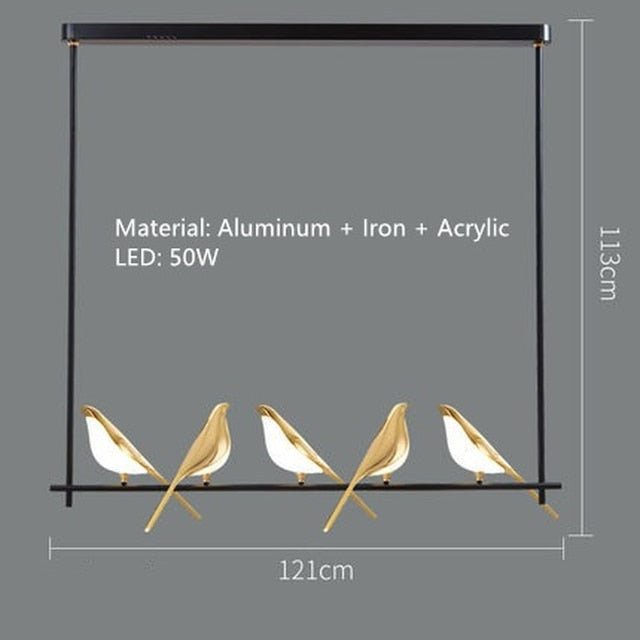 Humming Bird Shaped Acrylic Chandelier – Graceful Lighting with Artistic Flair-MinimalisticDecor.com