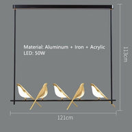 Humming Bird Shaped Acrylic Chandelier – Graceful Lighting with Artistic Flair-MinimalisticDecor.com