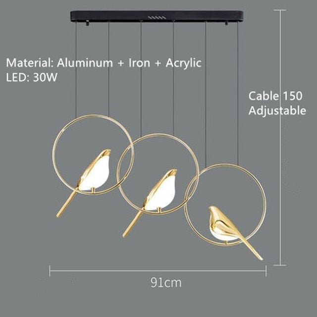 Humming Bird Shaped Acrylic Chandelier – Graceful Lighting with Artistic Flair-MinimalisticDecor.com