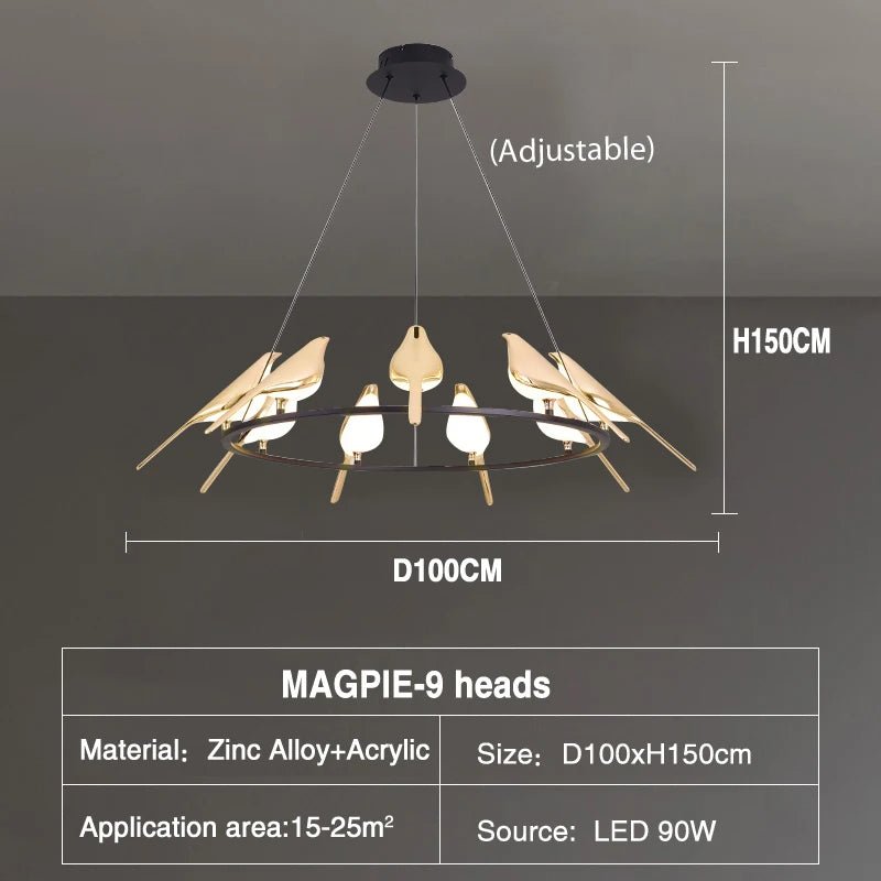 Humming Bird Shaped Acrylic Chandelier – Graceful Lighting with Artistic Flair-MinimalisticDecor.com