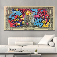 Hundred Dollar Money Canvas Wall Art-MinimalisticDecor.com