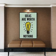 Ideas are Worth Nothing - Monopoly Canvas Wall Art-MinimalisticDecor.com