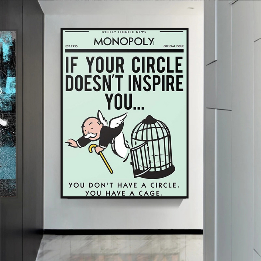 If Your Circle Doesn’t Inspire You: Monopoly Canvas Wall Art-MinimalisticDecor.com