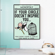 If Your Circle Doesn’t Inspire You: Monopoly Canvas Wall Art-MinimalisticDecor.com