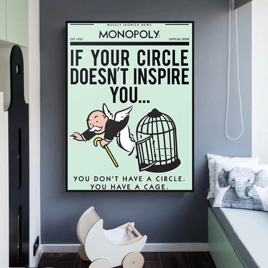 If Your Circle Doesn’t Inspire You: Monopoly Canvas Wall Art-MinimalisticDecor.com