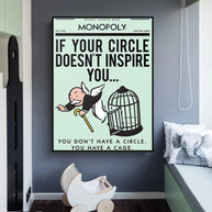 If Your Circle Doesn’t Inspire You: Monopoly Canvas Wall Art-MinimalisticDecor.com