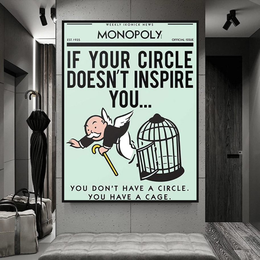 If Your Circle Doesn’t Inspire You: Monopoly Canvas Wall Art-MinimalisticDecor.com