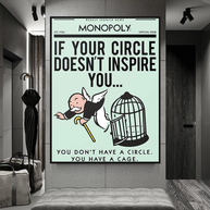 If Your Circle Doesn’t Inspire You: Monopoly Canvas Wall Art-MinimalisticDecor.com