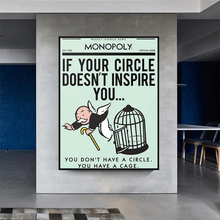 If Your Circle Doesn’t Inspire You: Monopoly Canvas Wall Art-MinimalisticDecor.com