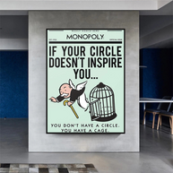 If Your Circle Doesn’t Inspire You: Monopoly Canvas Wall Art-MinimalisticDecor.com