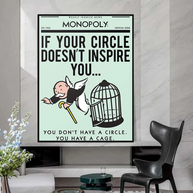 If Your Circle Doesn’t Inspire You: Monopoly Canvas Wall Art-MinimalisticDecor.com