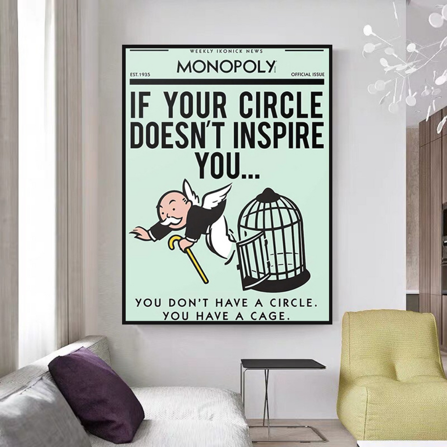 If Your Circle Doesn’t Inspire You: Monopoly Canvas Wall Art-MinimalisticDecor.com