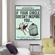 If Your Circle Doesn’t Inspire You: Monopoly Canvas Wall Art-MinimalisticDecor.com