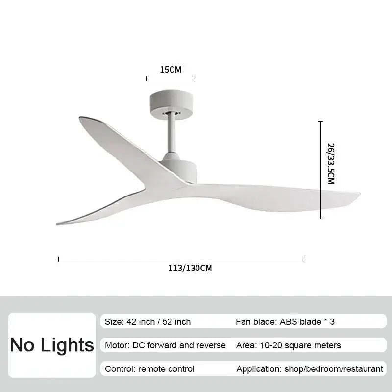 Industrial Wind Ceiling Fan with ABS Blades Silent Fan-MinimalisticDecor.com