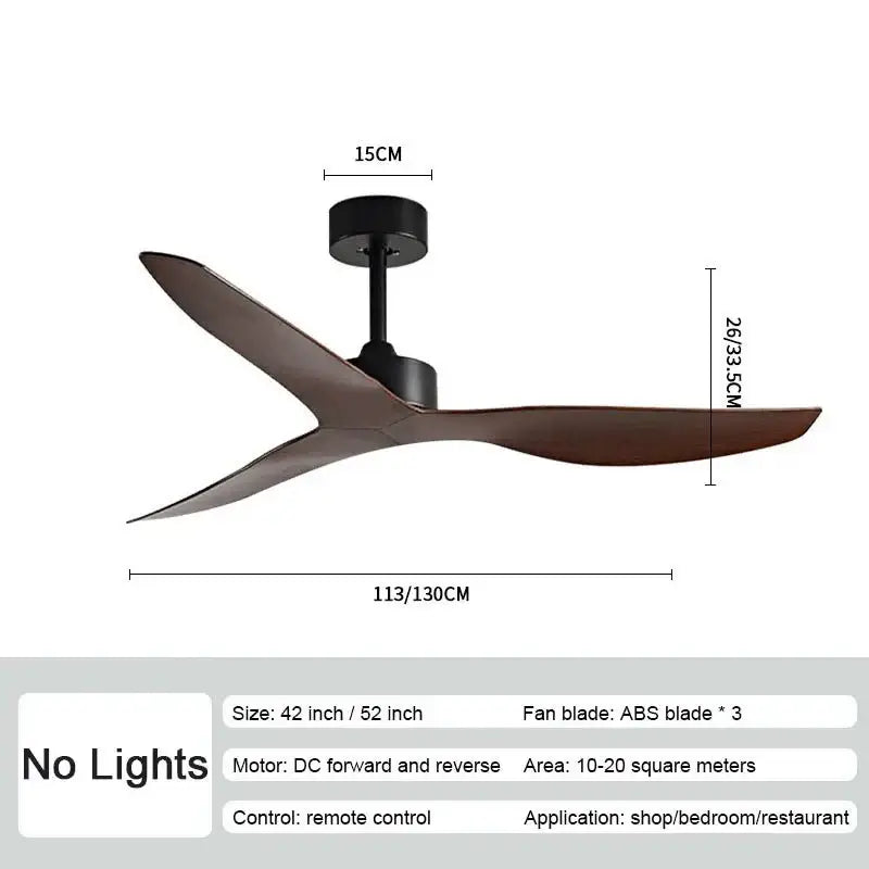 Industrial Wind Ceiling Fan with ABS Blades Silent Fan-MinimalisticDecor.com