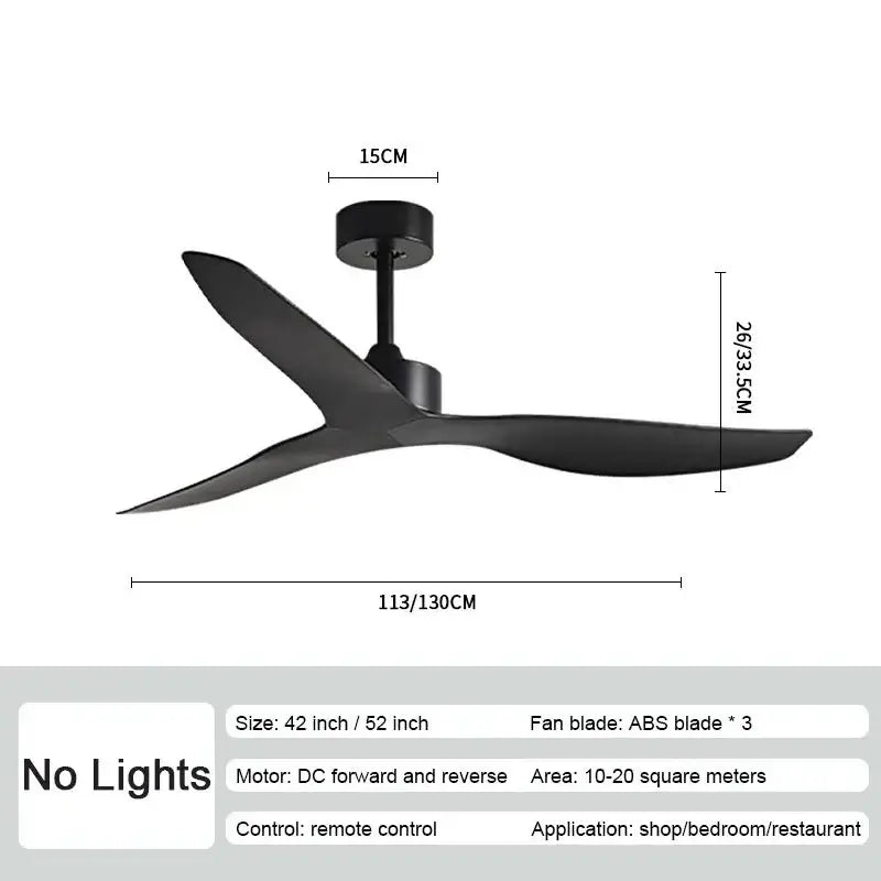 Industrial Wind Ceiling Fan with ABS Blades Silent Fan-MinimalisticDecor.com