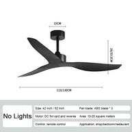 Industrial Wind Ceiling Fan with ABS Blades Silent Fan-MinimalisticDecor.com