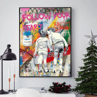 Inspirational Banksy Graffiti Canvas Artwork for Home Decor-MinimalisticDecor.com