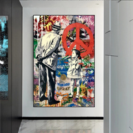 Inspirational Street Art: Banksy Peace Canvas Art-MinimalisticDecor.com