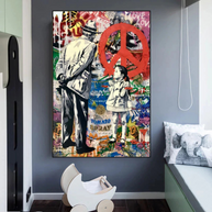 Inspirational Street Art: Banksy Peace Canvas Art-MinimalisticDecor.com