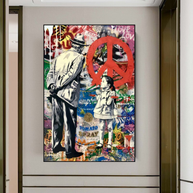 Inspirational Street Art: Banksy Peace Canvas Art-MinimalisticDecor.com