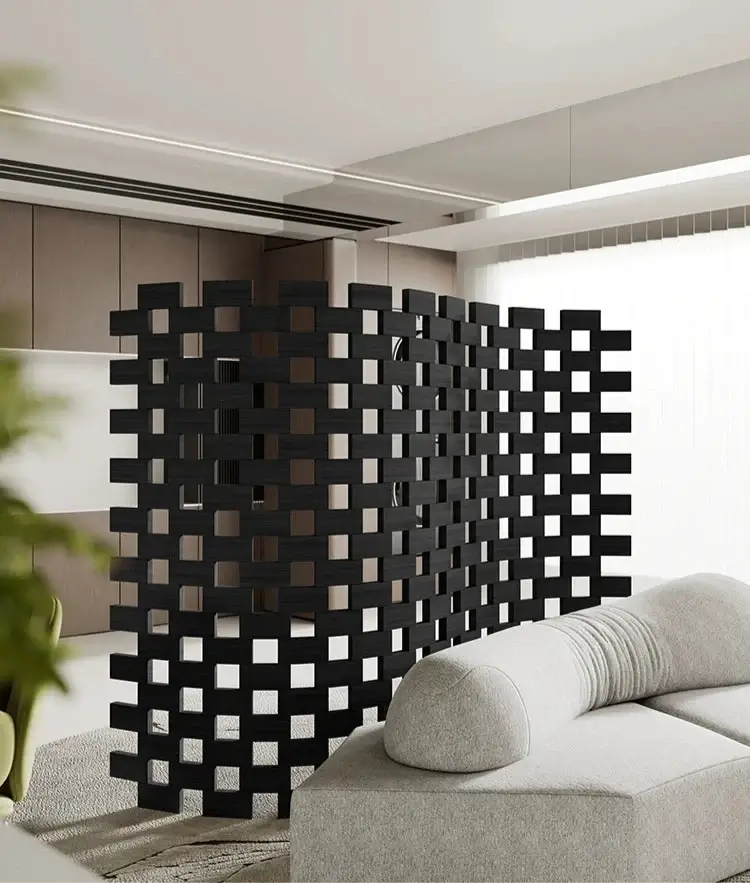 Iron Head Solid Wood Folding Screen – Medieval Style Room Divider-MinimalisticDecor.com
