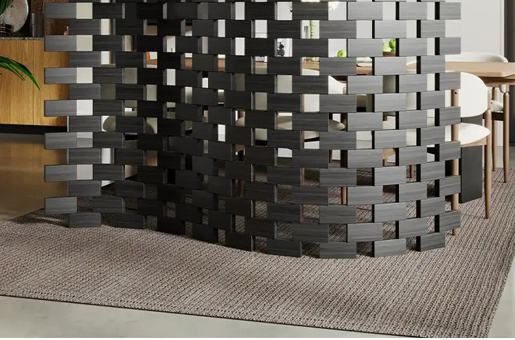 Iron Head Solid Wood Folding Screen – Medieval Style Room Divider-MinimalisticDecor.com