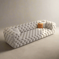 Italian Chesterfield Sofa Set – Custom Fabric-MinimalisticDecor.com