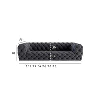 Italian Chesterfield Sofa Set – Custom Fabric-MinimalisticDecor.com
