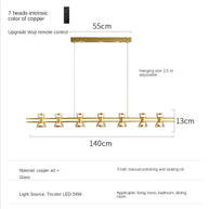 Italian Copper - Glass Ribbon Chandelier-MinimalisticDecor.com
