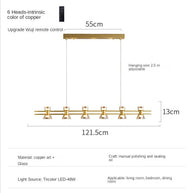 Italian Copper - Glass Ribbon Chandelier-MinimalisticDecor.com