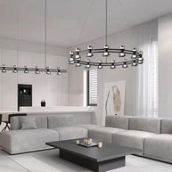 Italian Copper - Glass Ribbon Chandelier-MinimalisticDecor.com