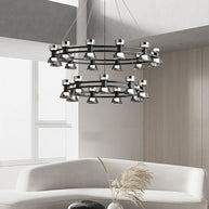 Italian Copper - Glass Ribbon Chandelier-MinimalisticDecor.com