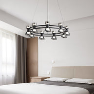 Italian Copper - Glass Ribbon Chandelier-MinimalisticDecor.com