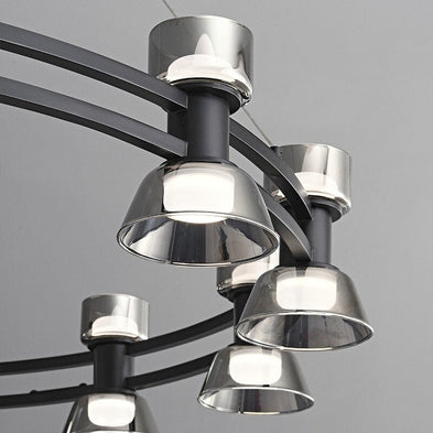 Italian Copper - Glass Ribbon Chandelier-MinimalisticDecor.com