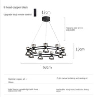 Italian Copper - Glass Ribbon Chandelier-MinimalisticDecor.com