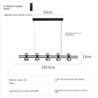 Italian Copper - Glass Ribbon Chandelier-MinimalisticDecor.com