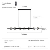 Italian Copper - Glass Ribbon Chandelier-MinimalisticDecor.com