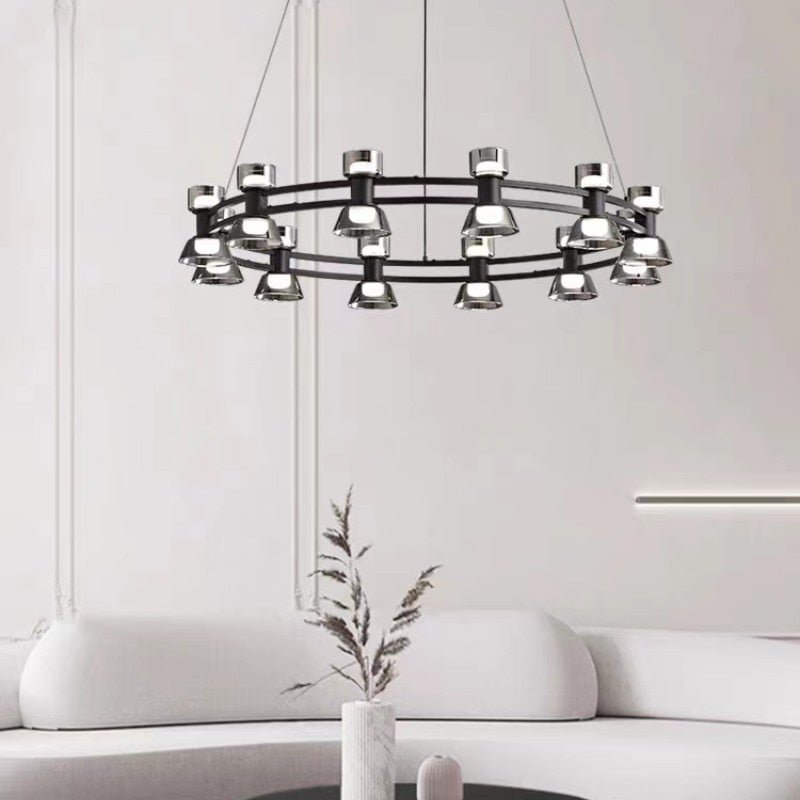 Italian Copper - Glass Ribbon Chandelier-MinimalisticDecor.com