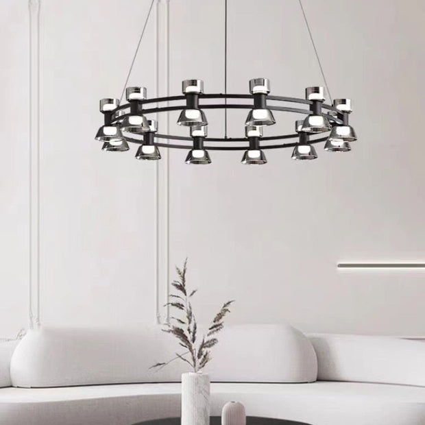 Italian Copper - Glass Ribbon Chandelier-MinimalisticDecor.com