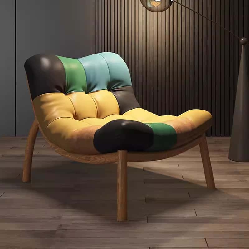 Italian Cow Leather Designer Lazy Chair-MinimalisticDecor.com