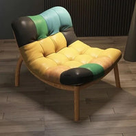 Italian Cow Leather Designer Lazy Chair-MinimalisticDecor.com