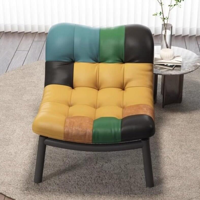 Italian Cow Leather Designer Lazy Chair-MinimalisticDecor.com