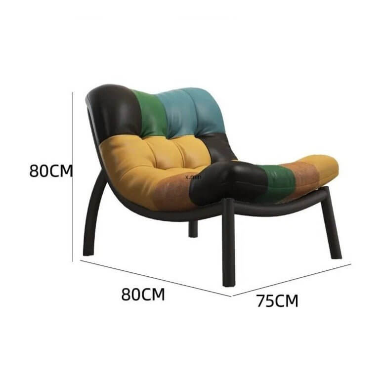 Italian Cow Leather Designer Lazy Chair-MinimalisticDecor.com